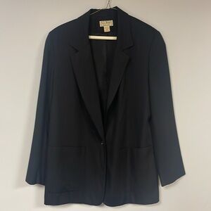 L.L. Bean Women’s Blazer/ Jacket, Black, 10 Reg, Lined, single button, pockets